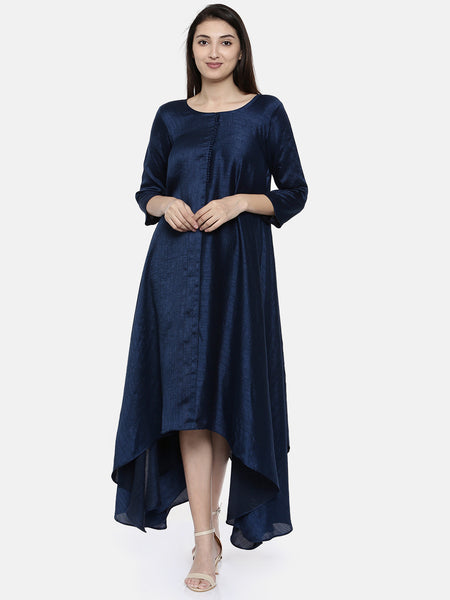 Potli Blue Classic Dress - AS0132 - Asmi Shop