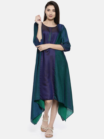 Blue Green Dress - AS0140 - Asmi Shop