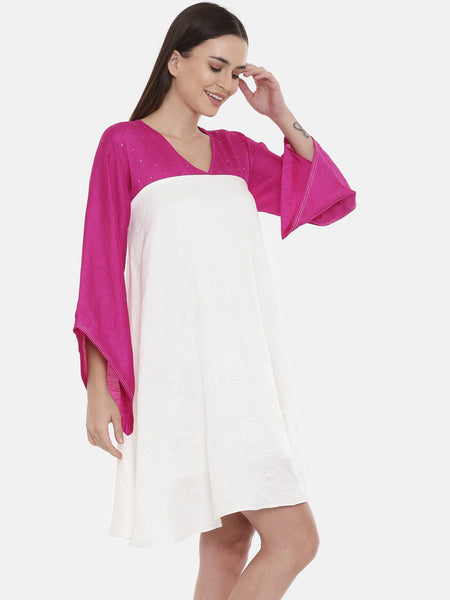 Ivory Pink Short Dress - AS0538