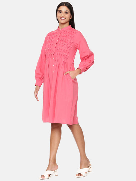 Pink Cotton Dress - AS0630
