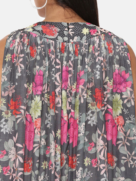 Printed Floral Jump Suit - ASJS017
