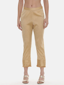 Gold Silk Tappered Pants - ASP020
