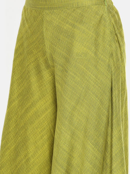 Neon Green,cotton silk slub palazzo - ASPL001 - Asmi Shop