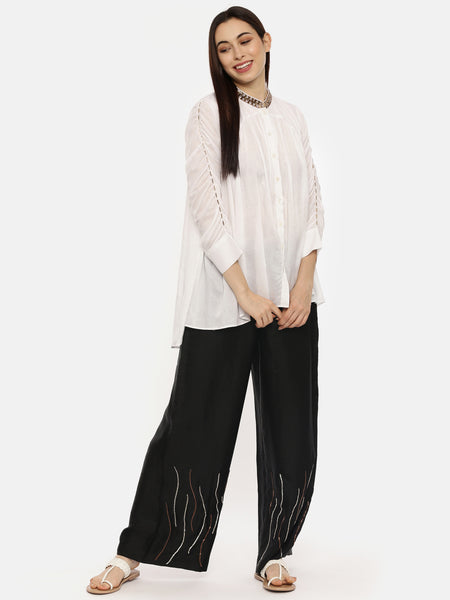 Silk Black Sequin Pant - ASPL013