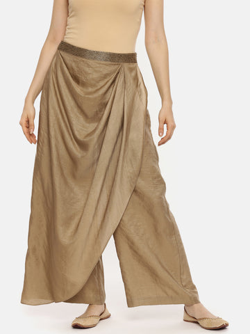 Silk Bronze Dhoti Pants - ASPL015