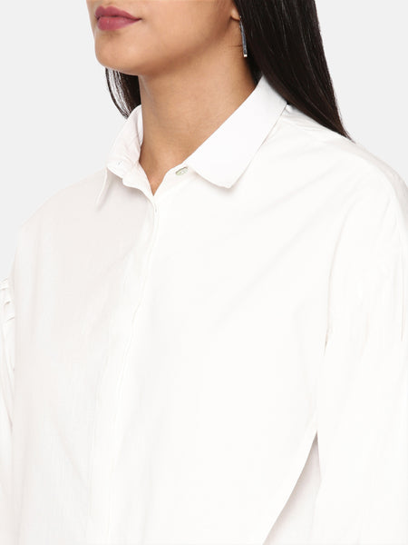 White Comfort Short Cotton Shirt -  ASST061