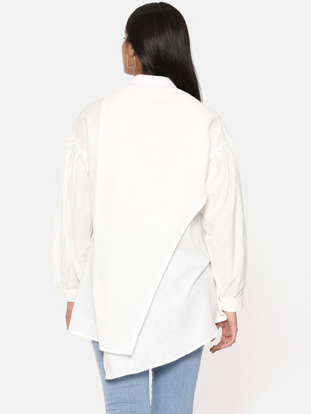 White Comfort Short Cotton Shirt -  ASST061